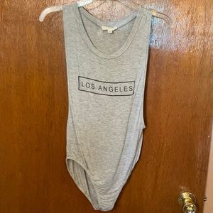 Grey LA bodysuit
